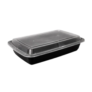 32oz Rectangular Black Container