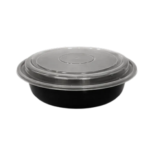 48oz Round Black Container 1