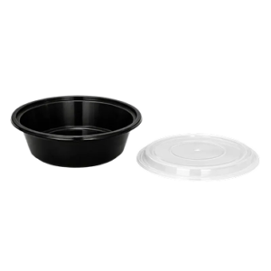 48oz Round Black Container 2
