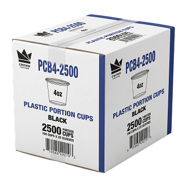 4oz Portion cup Black Carton